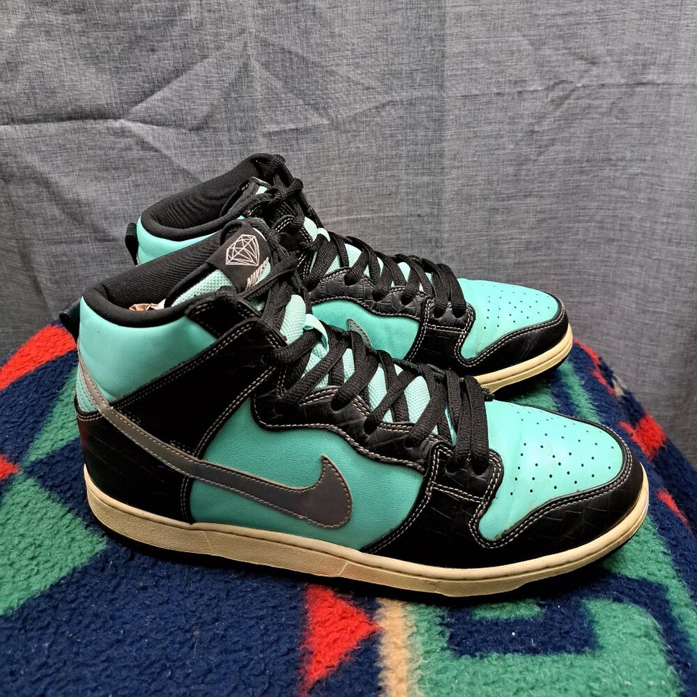 %Size 12 - Nike SB Dunk High Premium x Diamond Supply Co. Tiffany Men / A 14